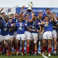 Echipa U20 a Franței sărbătorește câștigarea celui de-al doile titlu mondial consecutiv Foto: Facebook