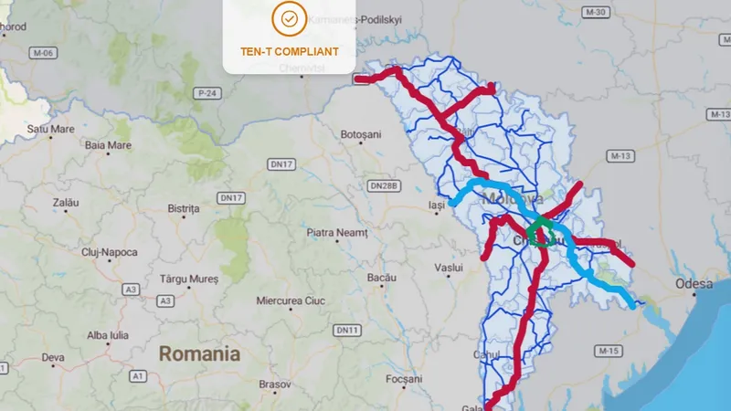 Un nou proiect de autostadă, când A8 va fi gata: Târgu Mureș - Odesa, via Iași și Chișinău - Foto: captură ecran msp.gov.md