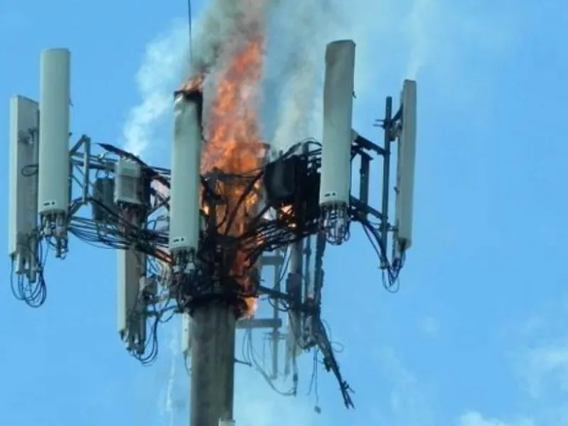 În SUA, antenele 5G sunt incendiate de adepții teoriei conspirațiilor/ FOTO: go4it.ro