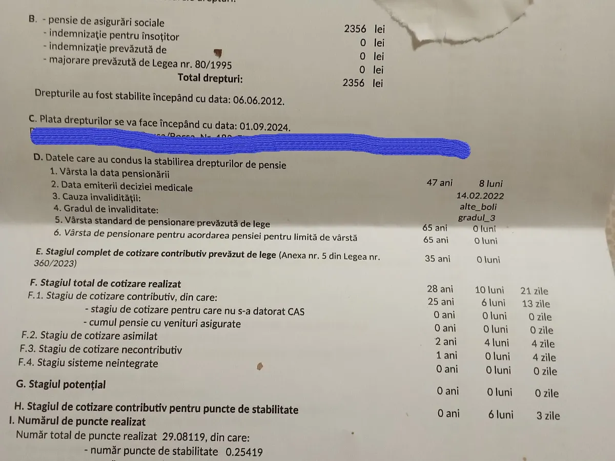 Decizie recalculare - Foto: Casa de pensii