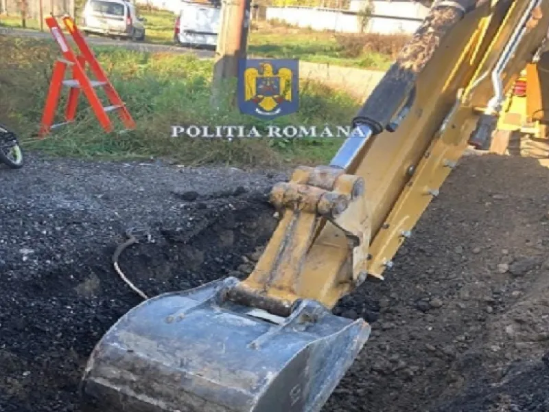 Excavator - Foto: Poliția Română