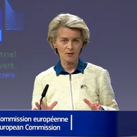 Ursula von der Leyen a ajuns la Kiev: „Suntem aici pentru a arăta că UE este alături de Ucraina” - FOTO: Profimedia
