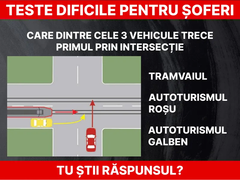 Întrebări-capcană pentru șoferi: Care dintre cele trei vehicule trece primul prin intersecție? - Foto: Newsweek