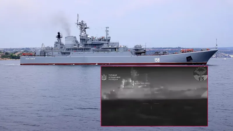 VIDEO Momentul când drone ucrainene scufundă o navă militară rusă de 70.000.000$ în Marea Neagră - Foto: Colaj