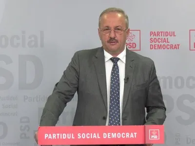 Vasile Dîncu, la conferința de presă a PSD