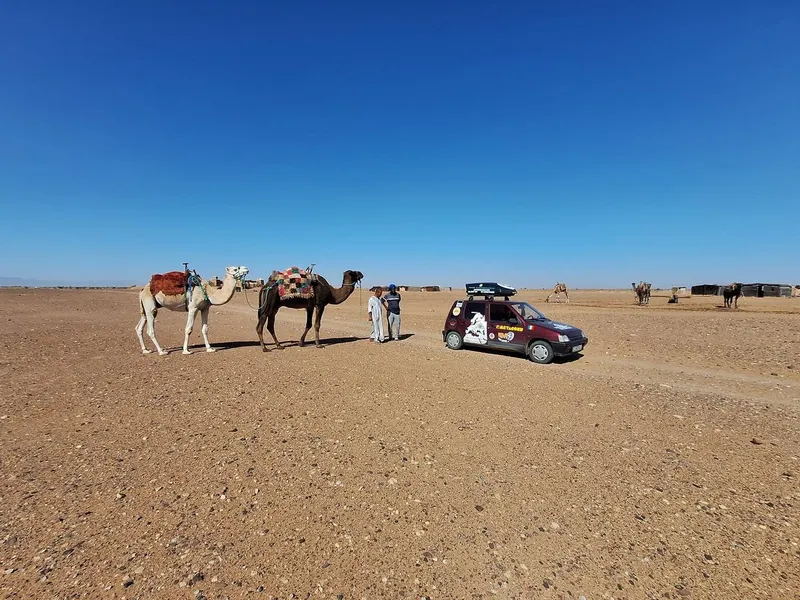 Doi români, tată și fiu, în Deșertul Sahara cu un Tico de 25 de ani. „E invincibil” - Foto: Facebook/Coast 25 Coast