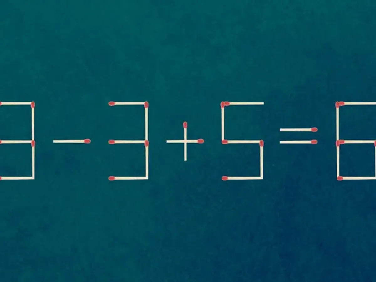 Test de inteligență. Avem ecuația 3-3+5=6 din bețe de chibrit. Găsește forma corectă dintr-o mutare - Foto: Timesofindia / imagine cu caracter ilustrativ