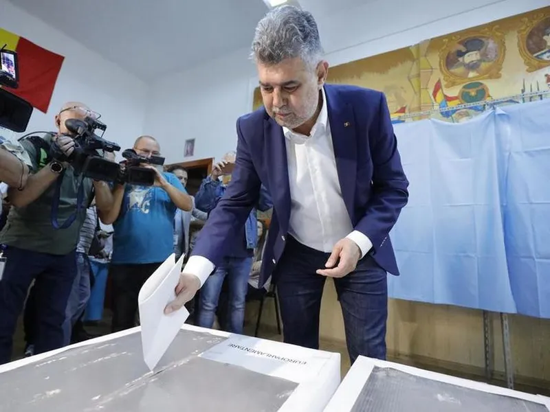 Marcel Ciolacu a votat la Buzău. „Am votat româneşte” - Foto: News.ro