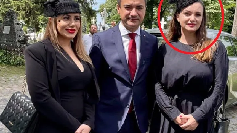 Mihai Chirica, la braț cu Alina Filip, soția lui Petronel Corduneanu la un parastas organizat în Cimitirul Eternitatea din Iași Foto: Facebook
