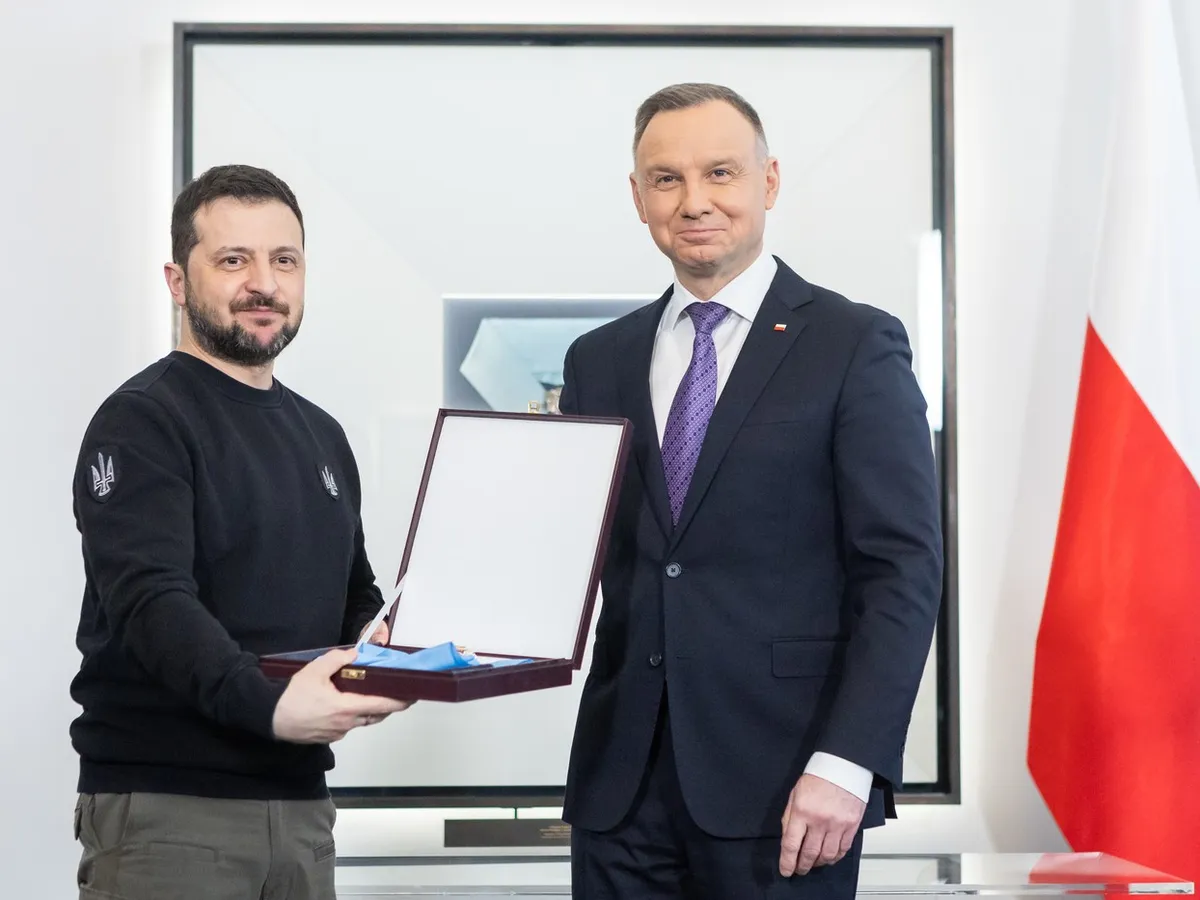 Zelenski a primit Ordinul Vulturul Alb de lafostul președinte Andrei Duda -  Foto: Profimedia Images
