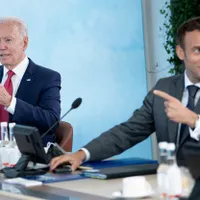 Joe Biden și Emmanuel Macron - Foto: Profimedia Image (arhivă)
