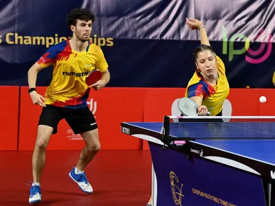 Robert Istrate și Bianca Mei-Roșu - Foto: Facebook / Federația Română de Tenis de Masă