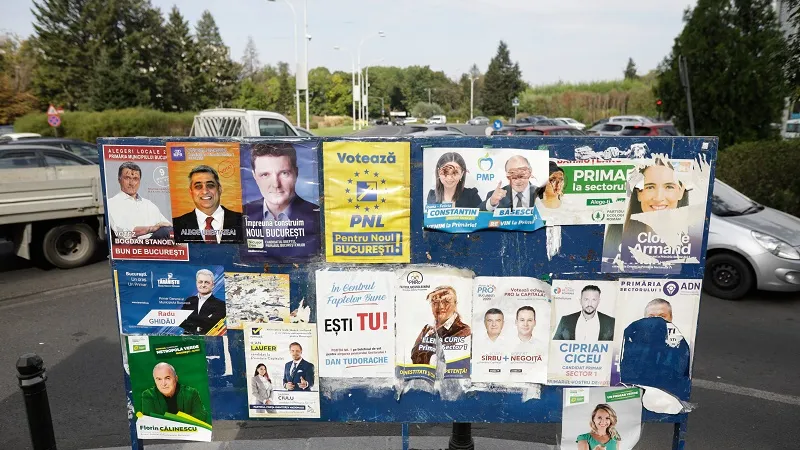 Afișe electorale în București. Sursa foto: Inquam Photos - George Călin