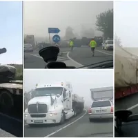 Convoi de tancuri T-72 pentru Ucraina, blocat la Sălaj. Un trailer a ieșit de pe drum. / Foto: Antena 1, Facebook
