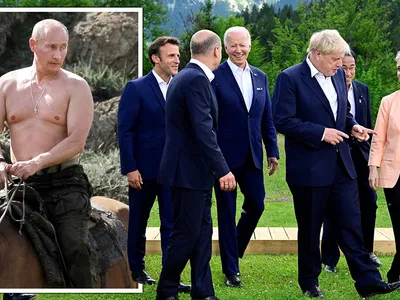 Ironii ale liderilor G7 la adresa lui Putin: „Dăm jos sacourile?”. “Trebuie să ne arătăm pectoralii” / twitter / news.ro