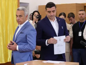 Călin Georgescu și George Simion - Foto: INQUAM PHOTOS / Octav Ganea