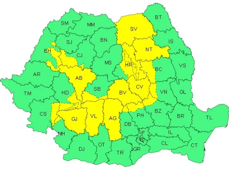 Avertizare ANM de COD GALBEN de instabilitate atmosferica pentru mare parte din țară. Zonele vizate - Foto: meteoromania(imagine cu rol ilustrativ)