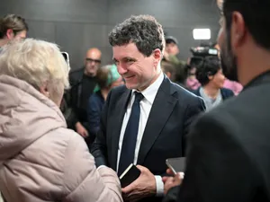 Nicuşor Dan, în conferinţa de presă cu mass-media internaţională - Foto: INQUAM PHOTOS/Raul Ştef