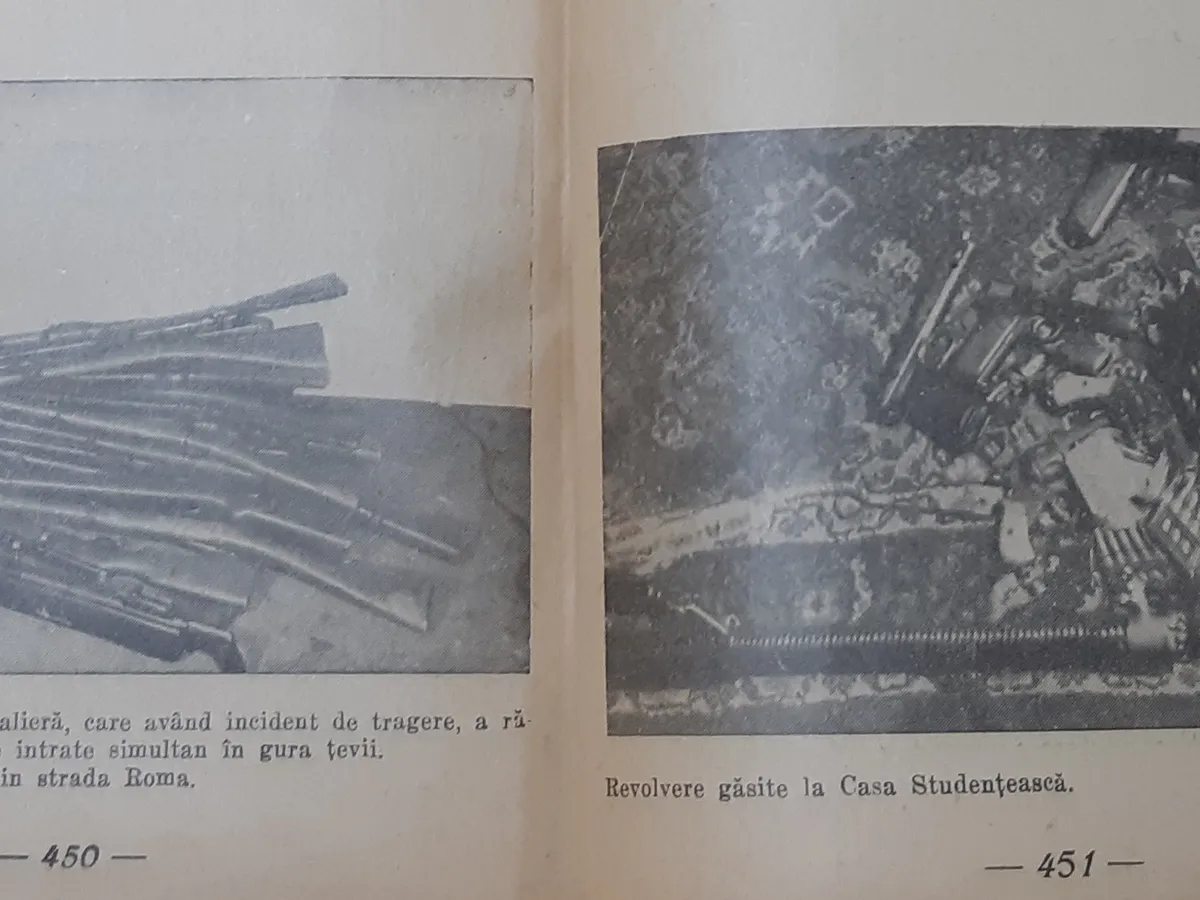 O parte din armele găsite asupra legionarilor, după înăbușirea rebeliunii. Sursa: Pe marginea prăpastiei – raport al Președinției Consiliului de Miniștri din 1941