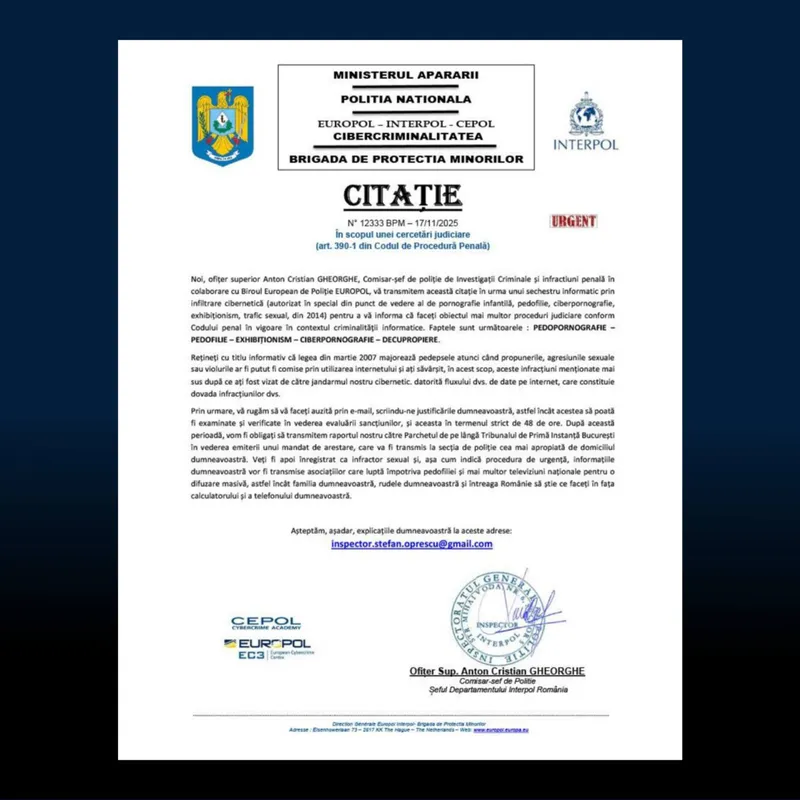Citație falsă, escrocherie online - Foto: Facebook/Directoratul Național de Securitate Cibernetică - DNSC