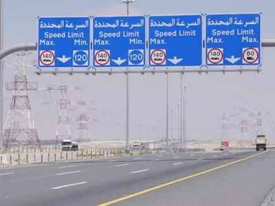 Viteză minimă de 120 km/h, pe benzile 2 și 3 ale autostrăzilor din Abu Dhabi. - Foto: Abu Dhabi Police