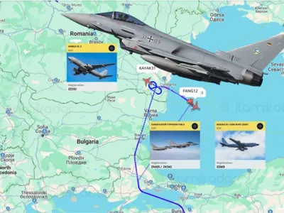 Avion britanic de spionaj și 2 avioane Eurofighter survolează România. Rusia le poate lovi oricând - Foto: Profimedia Images