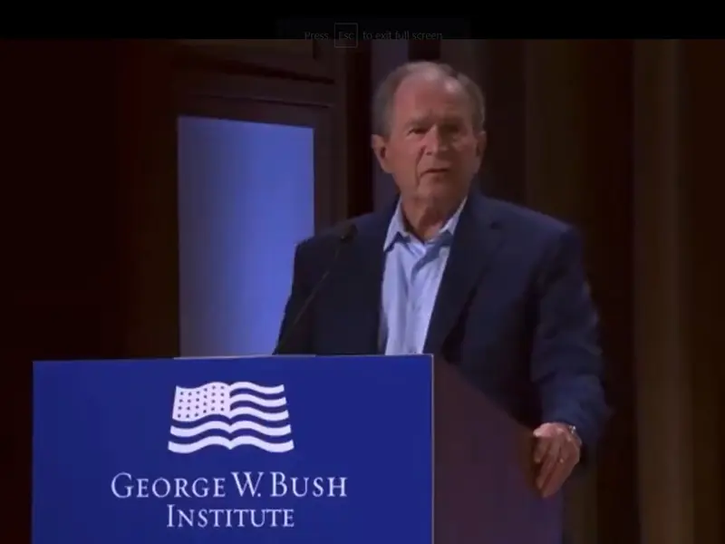 George W. Bush a gafat / FOTO: captură twitter.com