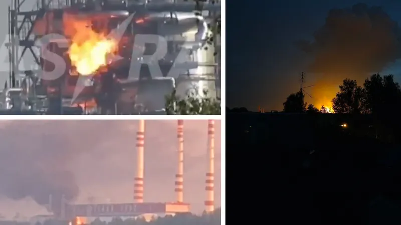 158 de drone deschid iadul în Rusia. Explozii la centrale electrice și rafinării lângă Moscova - Foto: X - Captura foto