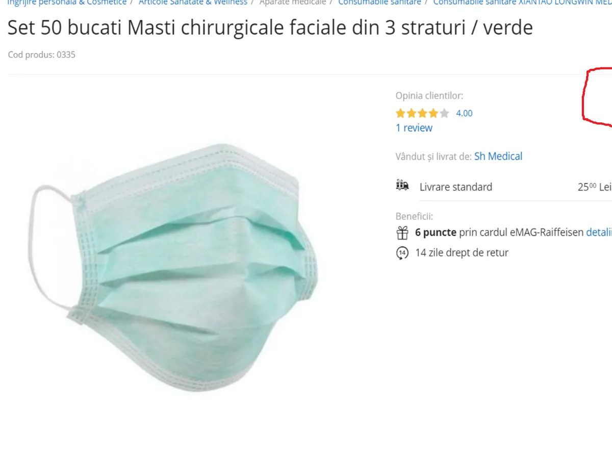 Preț masca China