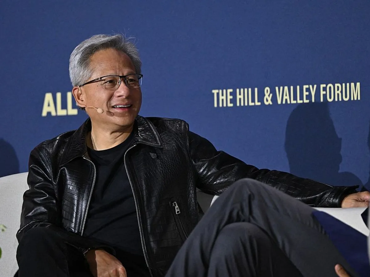 Jensen Huang, bosul Nvidia, vorbind la un forum AI - Foto: Profimedia Images