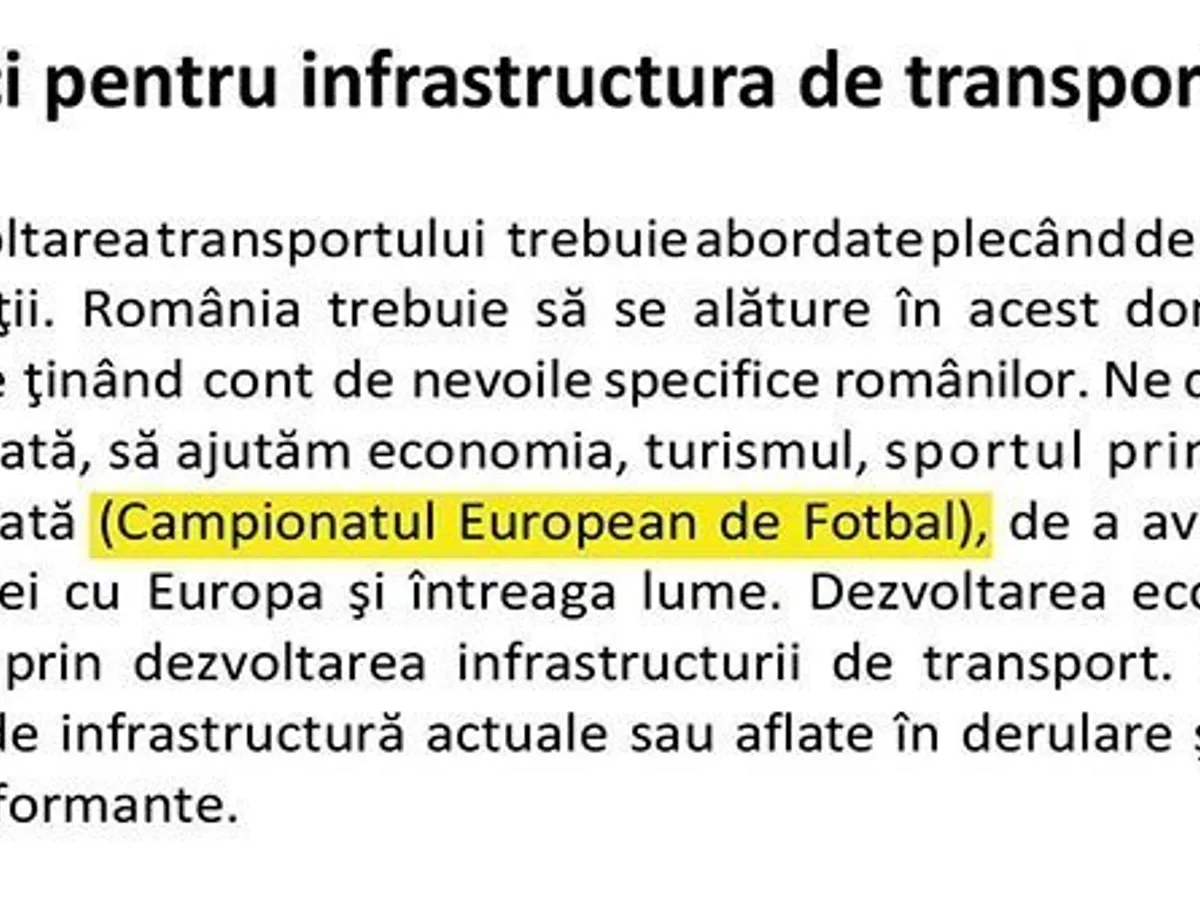 Promisiuni Dragnea promitea, în Programul de Guvernare al PSD, o infrastructură de transport modernă pentru Euro 2020