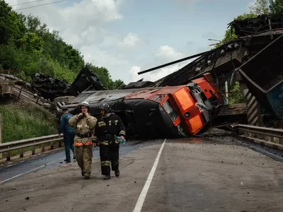 Tren distrus în Ucraina - Foto: Profimedia Images (Imagine cu rol ilustrativ)