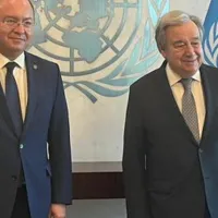 Întâlnire între Bogdan Aurescu, ministrul de Externe, şi Antonio Guterres, secretarul general ONU - Foto: MAE