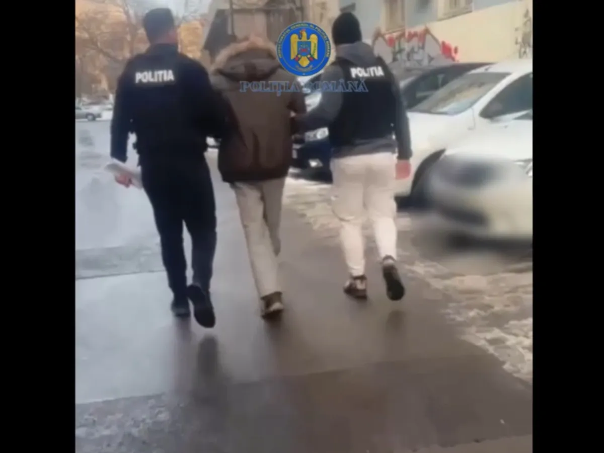 Italianul reținut - Foto: Captură Poliția Capitalei