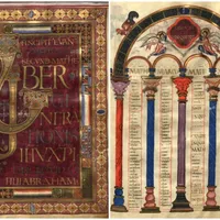 Pagini ale manuscrisului Codex Aureus - Foto: Biblioteca Națională a României