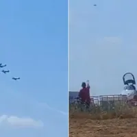 Tragedie la un show aviatic după ce două avioane s-au ciocnit în aer. Un pilot a murit  - Foto Colaj - Platforma X