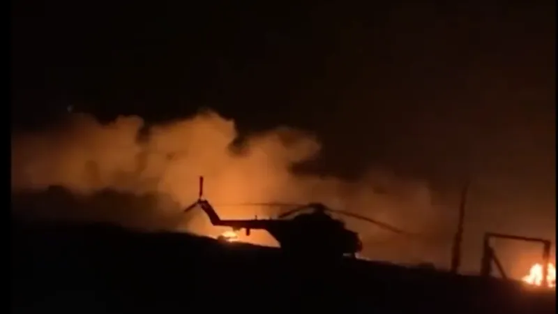 Rachetele ATACMS au spulberat 9 elicoptere și un depozit de muniții ale rusilor în Berdiansk - Foto: Twitter/ @Osinttechnical