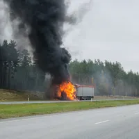 CAmion în flăcări - Foto: Profimedia