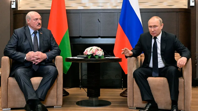 Președintele rus Vladimir Putin s-a întâlnit cu omologul său din Belarus, Aleksandr Lukaşenko. / Foto: Profimedia
