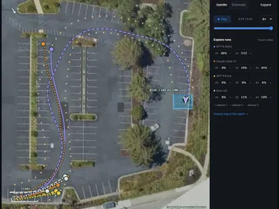 Traseul de test pentru agenții AI „șoferi” - Foto: The Drive