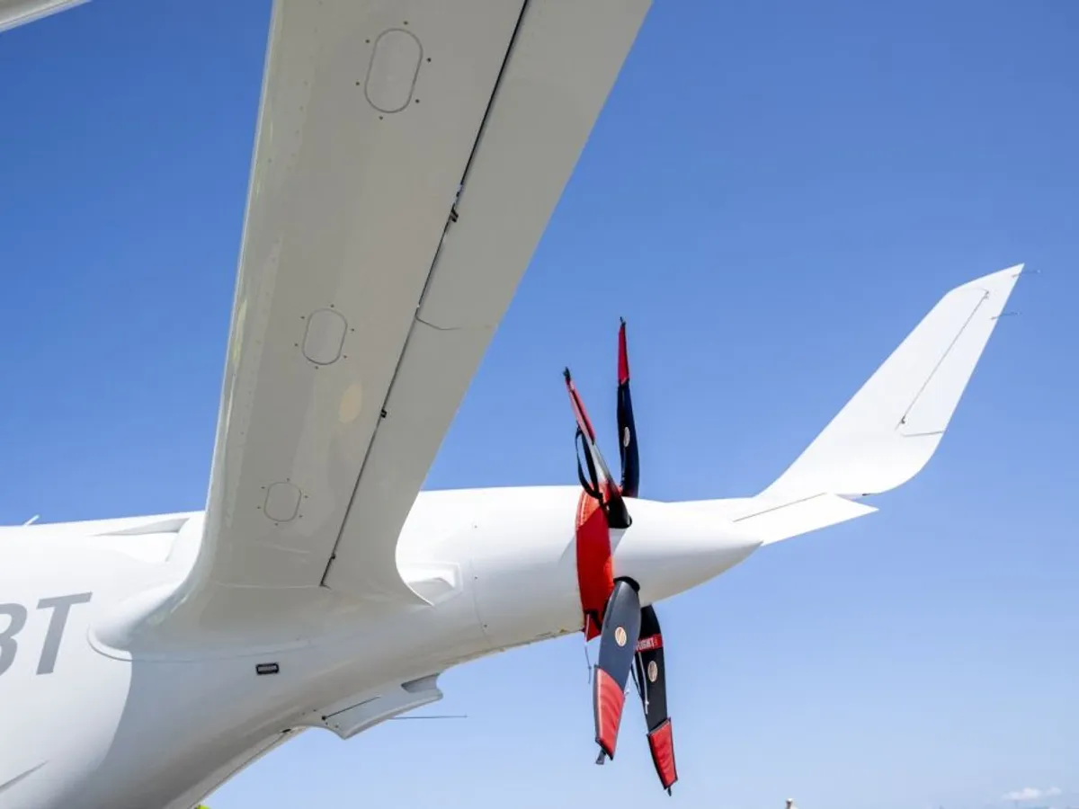 Avionul electric Alia CX 300, în versiunea cargo, vizitează Copenhaga - Foto: Profimedia Images