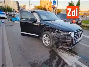 Lucian Șoric, adjunct de șef de secție de poliție în Iași, și-a făcut praf Audi-ul de 90.000 € - Foto: captură video