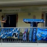 Italian prins după un meci al echipei Napoli Foto: ilfattoquotidiano.it