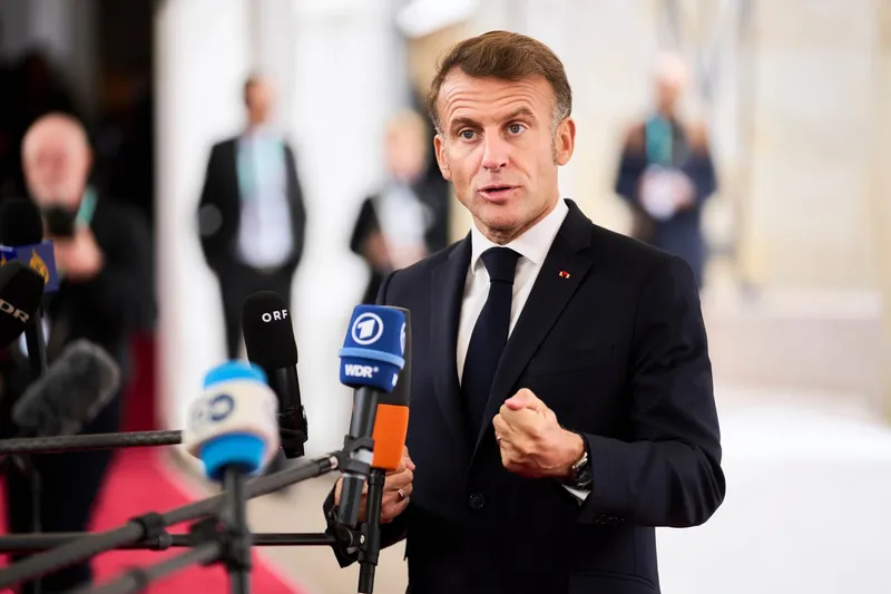 Emmanuel Macron, la summit-ul liderilor Uniunii Europene de la Copenhaga - Foto: Profimedia Images