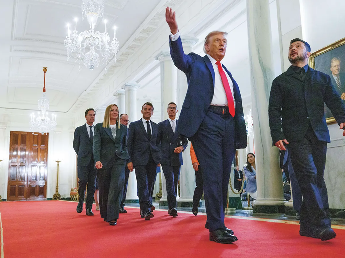 Liderii europeni veniți de urgență la Casa Albă reușesc să stăvilească avântul pro-rus al lui Donald Trump. Un efort care a marcat întregul an 2025 - Foto: Profimedia Images
