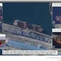 FORO Imaginile misterioase cu nave rusești încărcate în Coreea de Nord.  - Foto: Guardian