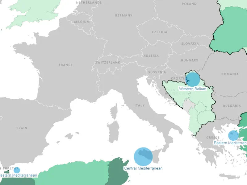 Această hartă prezintă situația actuală a migrației în Europa - Foto: frontex.europa.eu