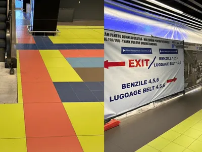 Noul design al Aeroportului Otopeni, ironizat pe internet. Cum explică arhitectul alegerea culorilor