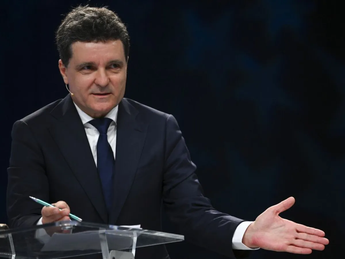 Nicuşor Dan, la dezbaterea de la Euronews, de pe 8 mai - Foto: INQUAM PHOTOS/Alex Nicodim