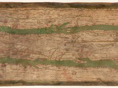 Tabula Peutingeriana, harta rutieră romană - Foto: Profimedia Images